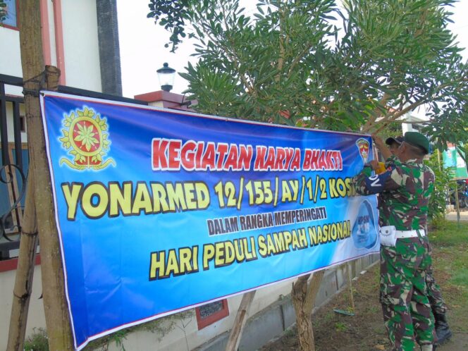 
					Hari Peduli Sampah Kab. Ngawi, Armed 12 Kostrad Sosialisasikan Kebersihan Lingkungan