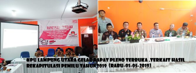 
					KPU Lampura Gelar Rapat Pleno Terbuka, Terkait Hasil Rekapitulasi Penghitungan Suara Pemilu 2019