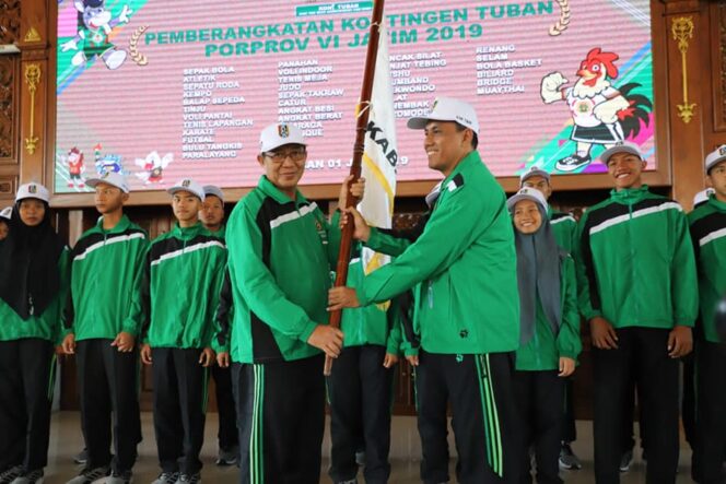 
					Kontingen Tuban Porprov Jatim VI Diberangkatkan,Bupati : Tidak Ada Prestasi Tanpa Kompetisi.