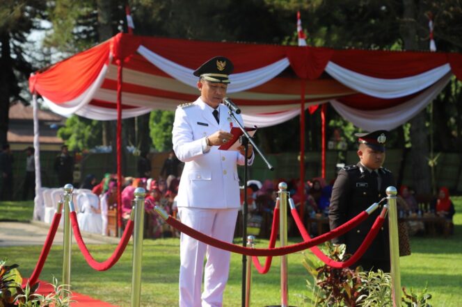 
					Hari Bhayangkara ke-73 “Bupati Lampung Barat” Sampaikan Amanat Presiden RI