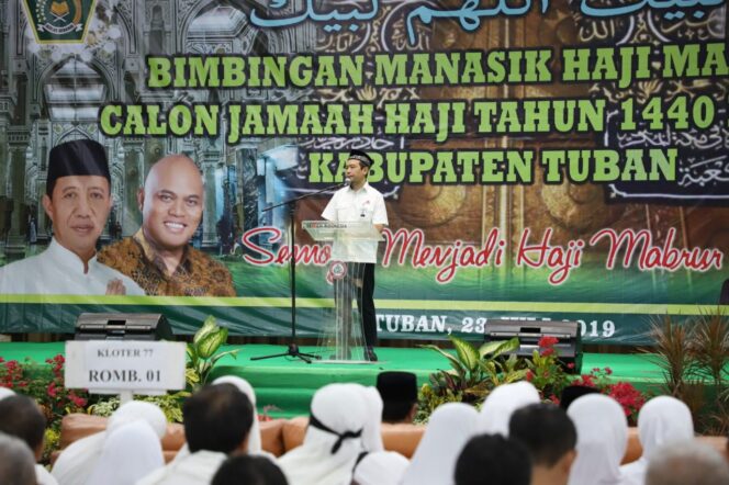 
					883 CJH Asal Tuban Ikuti Bimbingan Manasik Haji Massal II Tahun 1440H/2019 M.