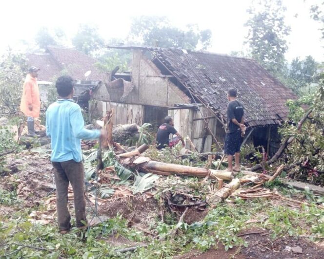 
					Hujan Deras Disertai Angin Kencang, Sebabkan Sejumlah Rumah di Wonosalam Porak Poranda