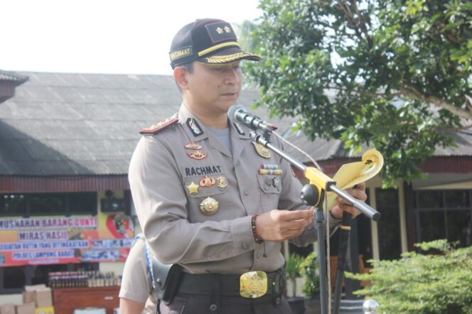 
					Kapolres Lampung Barat Pimpin Langsung Pelaksanaan Apel Menggelar Pasukan OPS lilin Krakatau 2019