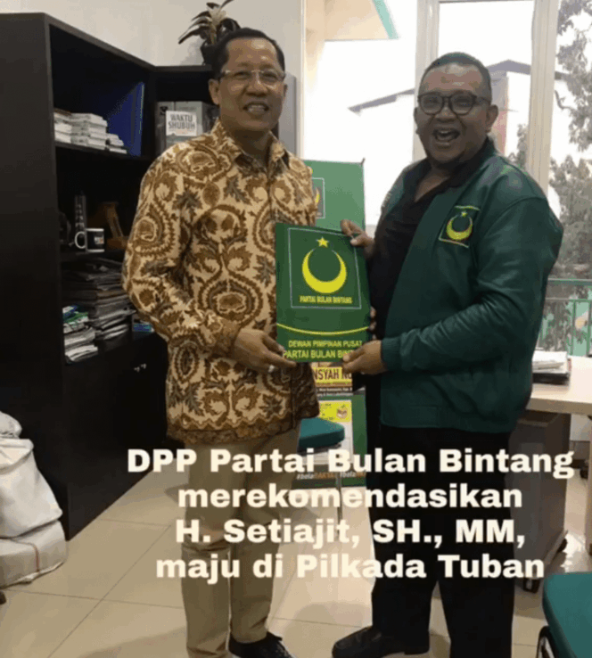 
					Setiajit Mendapatkan Mandat Dari Partai Bulan Bintang (PBB).