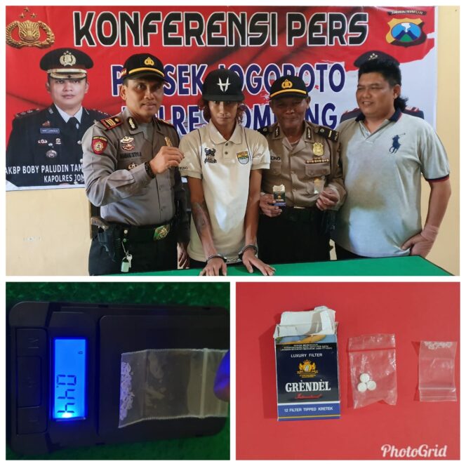 
					Terbukti Bawa Sabu dan Pil Dobel L, Seorang Pria Mendekam Di Mapolsek Jogoroto