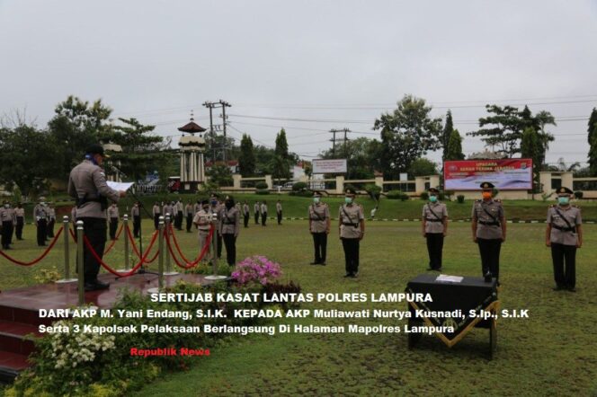 
					Sertijab Kasat Lantas dan 3 Kapolsek Jajaran Polres Lampung Utara
