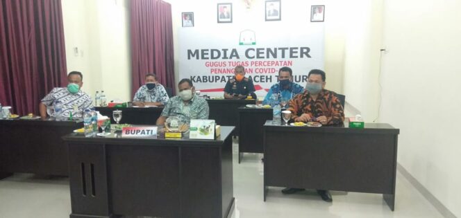
					Melalui Video Conference Bupati Aceh Timur Koordinasi Dengan Menteri Sosial