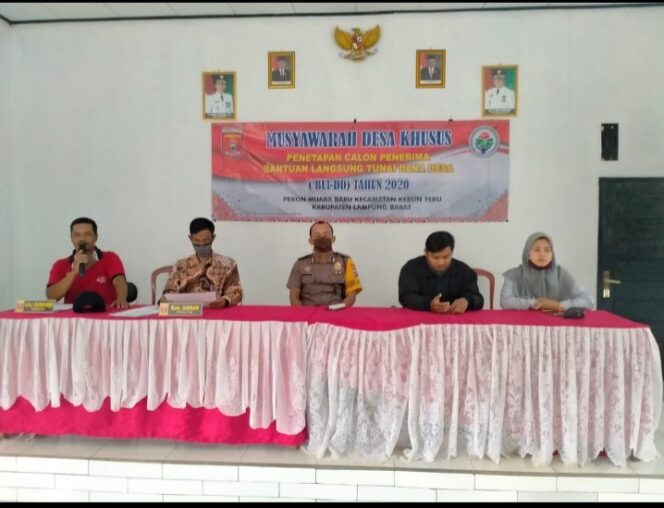 
					Rapat Khusus Validasi Calon Penerima BLT Desa Muara Baru