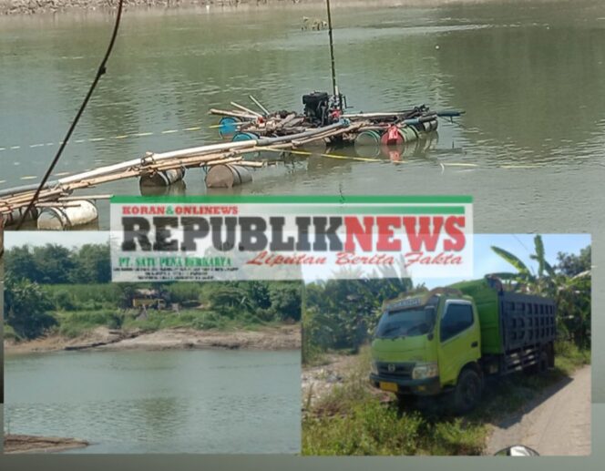 
					Tambang Pasir Kali Brantas Wilayah  Mojokerto Di Sinyalir Tak Berijin