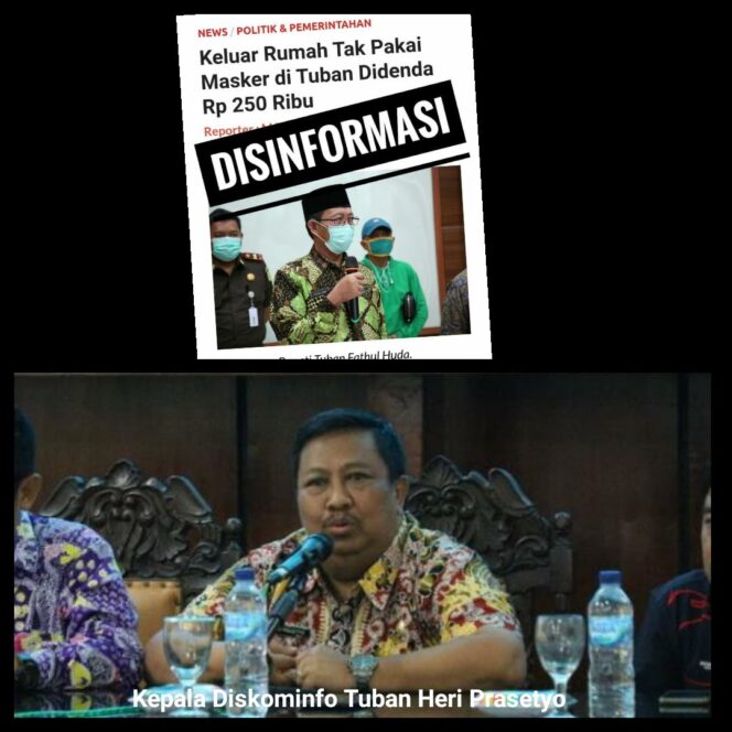 
					Disinformasi , ini Pernyataan Pemkab Tuban Tentang Denda Bagi Warga Tak Bermasker