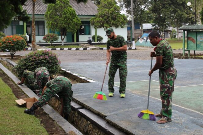 
					*Ciptakan lingkungan bersih dan nyaman, Kodim 0422/LB Laksanakan Kurve