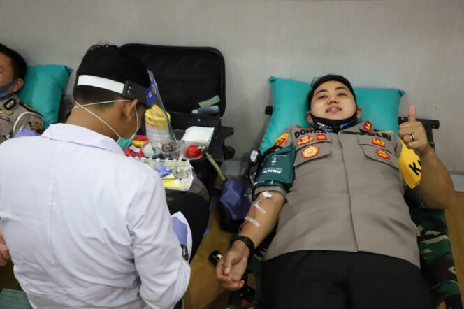 
					Polres Kabupaten Mojokerto Gelar donor darah