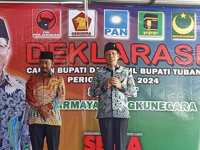 
					Deklarasi Pasangan Cabup dan Cawabup Tuban, H.Setiajit .SH.MM dan Dr. RM Armaya Mangkunegara.SH.MH (Setia-Negara) Bersama 5 Parpol Pendukung.
