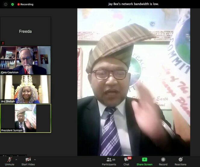 
					Mr. Djuyoto Suntani Tutup Konferensi Virtual Perdamaian Dunia 202 Negara