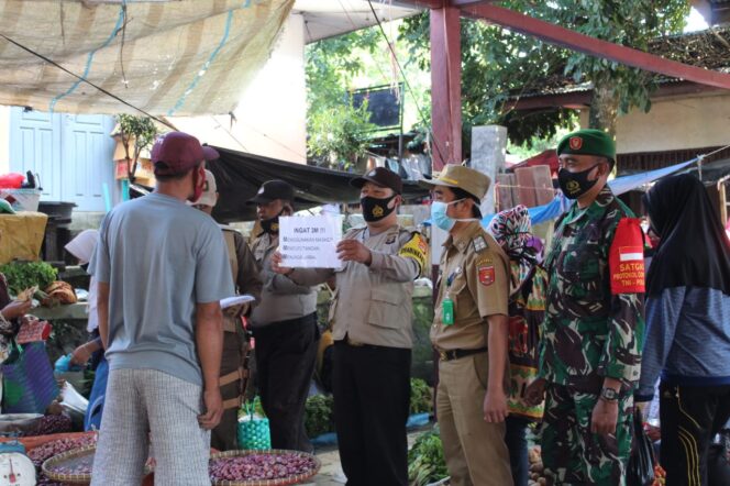 
					Oprasi Gabungan Penegakan Disiplin Prokes Di Gelar Kodim 0422/LB