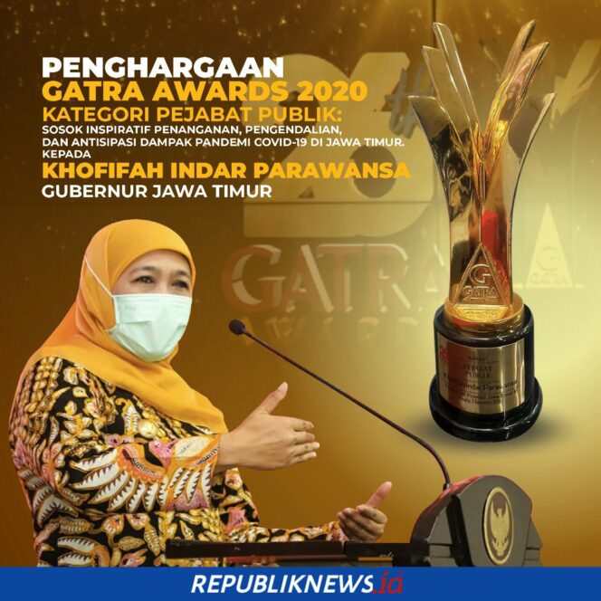 
					Gubernur Khofifah Menerima Penghargaan Gatra Awards 2020