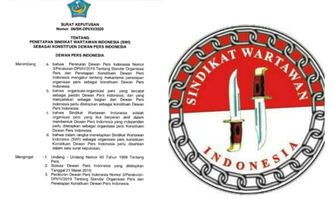 
					SWI Menerima SK Penetapan Sebagai Konstituen Dewan Pers Indonesia