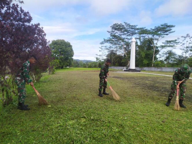 
					Para Anggota Kodim 0422/LB Menyambut Hari Juang TNI