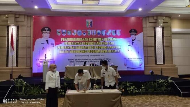 
					Komitmen Bersama Antara Pemprov Lampung Dengan Pemkab Dalam Mendukung Program Desa Berjaya