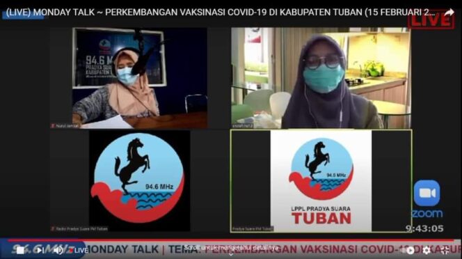 
					Jubir Satgas Covid-19 : Vaksinasi Covid-19 Tahap 1 di Kabupaten Tuban Capai 91 Persen