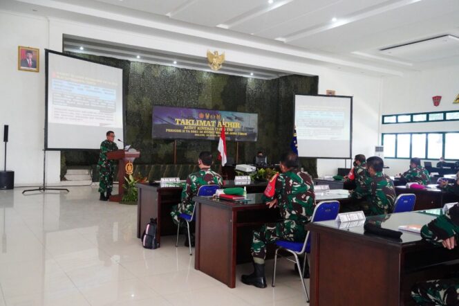 
					Danrem 083/Baladhika Jaya Hadiri Taklimat Akhir Audit Kinerja Itjen TNI