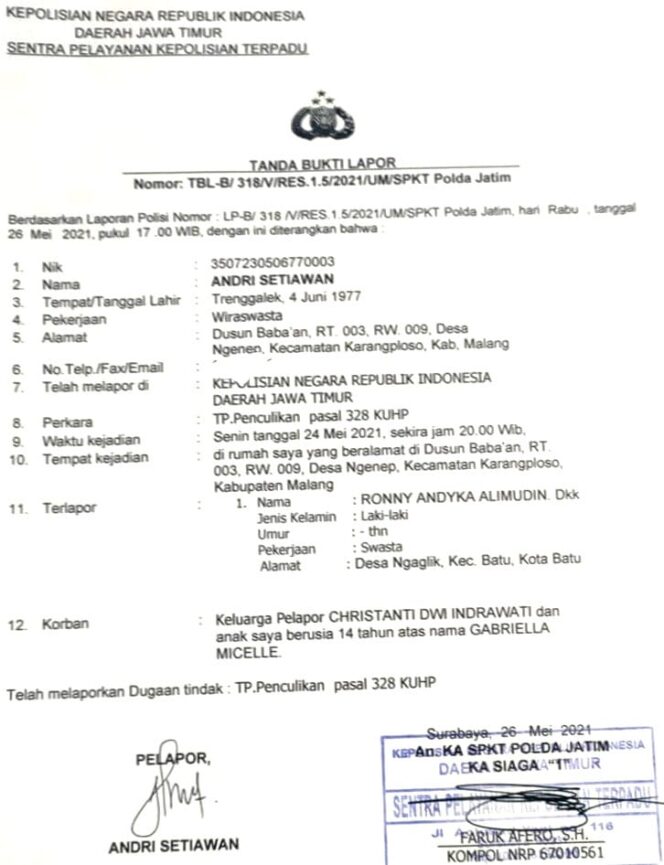 
					GARA-GARA UTANG BELUM BAYAR, ANAK ISTRI DICULIK, DIANIAYA DAN DISEKAP