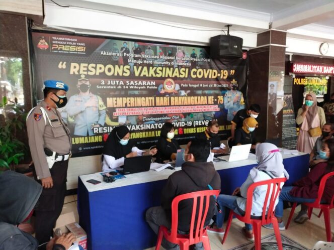 
					Dalam Sepekan 1.876 Orang Ikuti Vaksinasi Massal di Polres Lumajang