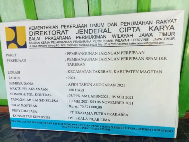 
					Proyek Spam IKK Bernilai Milyaran Rupiah Tanpa Papan Nama Resahkan Warga Magetan