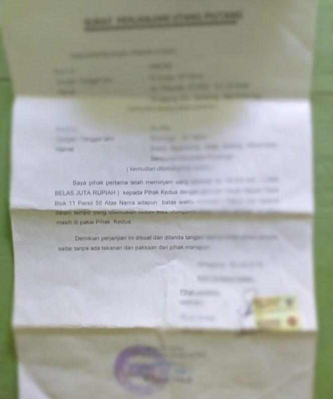 
					Kabarnya Oknum Kasun Lunasi Hutang, “Apakah Unsur Pidana Pemalsuan Tanda Tangan Dan Stempel Pejabat Pemerintahan” Akan Hilang…??