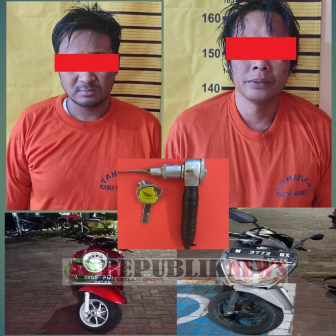 
					Nyaris Dihajar Masa Maling motor di jalan Setro Baru Surabaya Diringkus Polisi