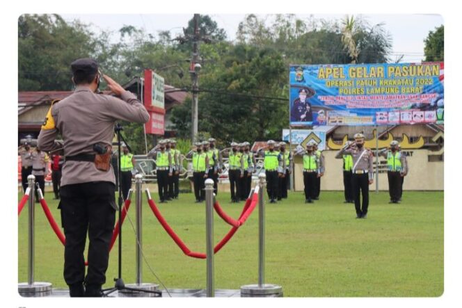 
					KaPolres Lampung Barat Gelar Apel Pasukan Operasi Patuh Krakatau 2022