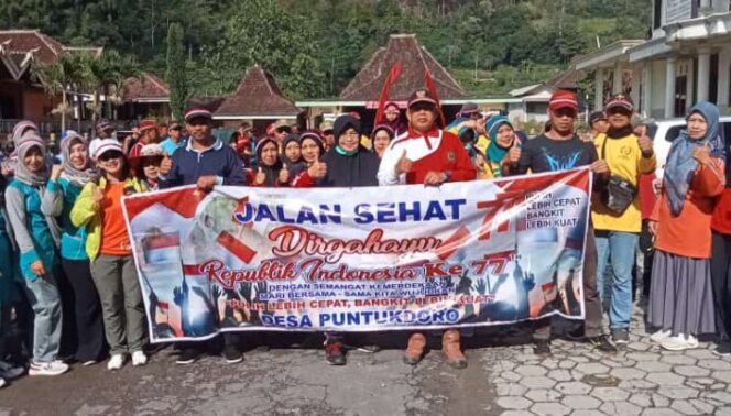 
					Sambut HUT RI Ke-77, Desa Puntukdoro Gelar Giat Jalan Santai