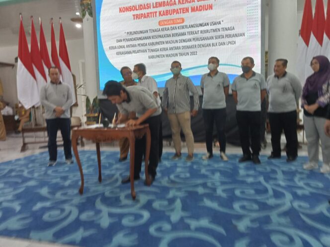 
					Konsolidasi Tripartit Kabupaten Madiun Didukung Perhutani