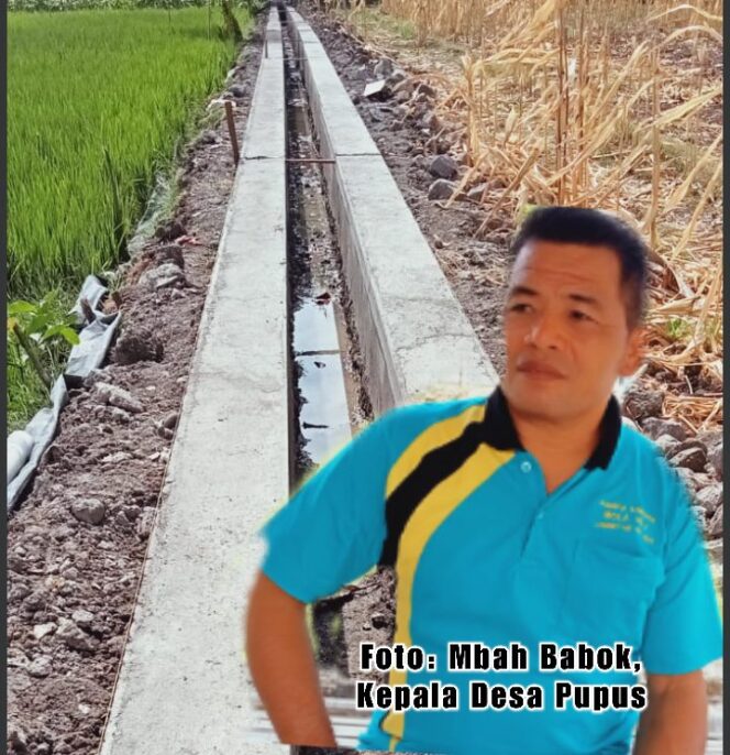 
					Dari Program P3TGAI “Hippa Tani Subur” Desa Pupus Bangun Saluran Irigasi