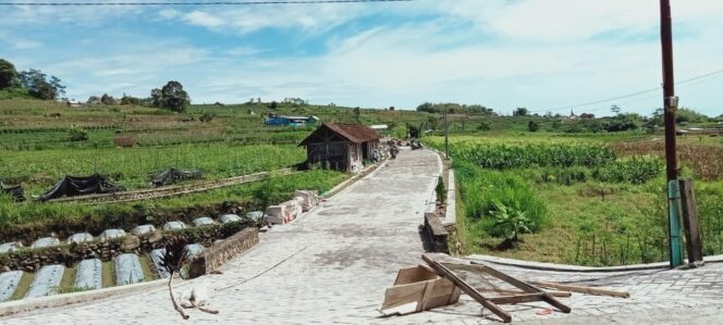 
					“Beri Manfaat Akses Jalan Pertanian” Desa Bulu Gunung Bangun Jalan Paving
