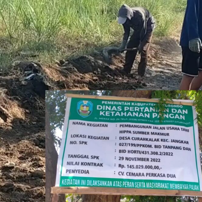 
					Amburadul, Proyek JUT Milik CV Cemara Perkasa Dua di Desa Curah Kalak Situbondo Diduga Tak Sesuai Spesifikasi