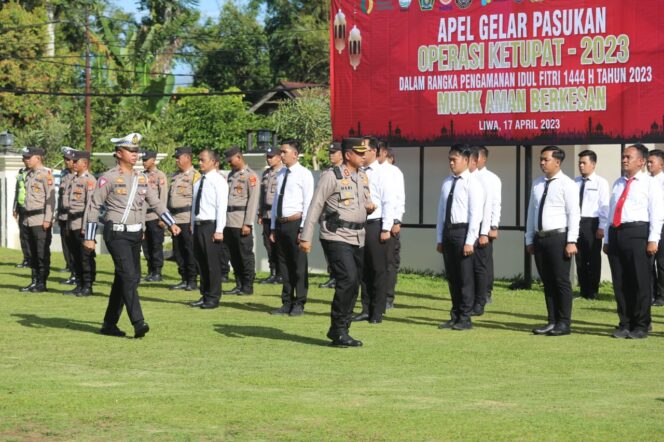 
					Kapolres Lampung Barat Pimpin Apel Gelar Pasukan Operasi Ketupat 2023
