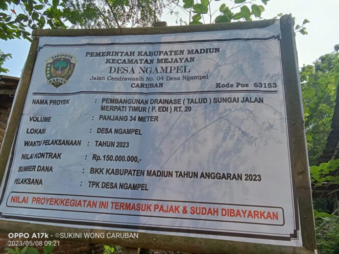 
					Pemerintah Desa Ngampel Realisasikan Pembangunan Drainase