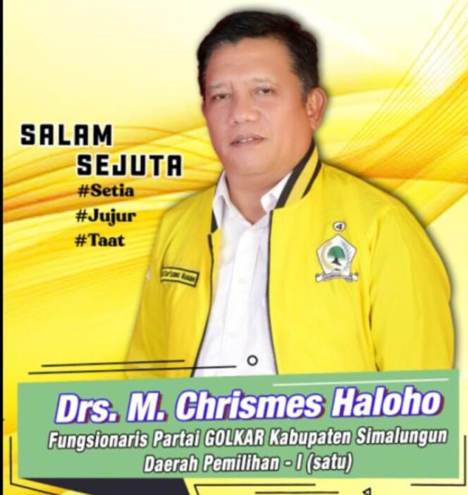 
					Salam “SEJUTA”,Untuk Dapil Simalungun 1: DRS M. Chrismes Haloho, Jadi Pemenang