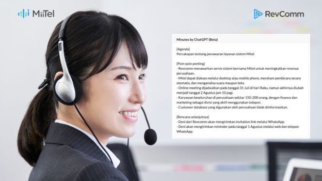 
					Fitur ChatGPT MiiTel: Rangkum Percakapan Telepon secara Otomatis