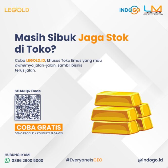 
					LEGOLD.ID Merupakan Produk INDOGO.ID yang Bisa Bantu Dalam Mengefisiensikan Toko Emas