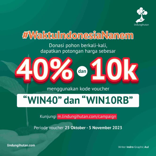 
					LindungiHutan Tebar Promo Penghijauan, Donasi Pohon Jadi Lebih Hemat!