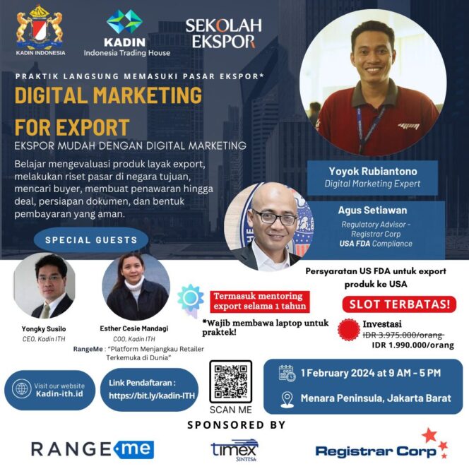 
					Dorong Produk Indonesia Go Global, KADIN Indonesia Trading House Gelar Workshop Digital Marketing untuk Ekspor