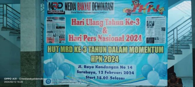 
					Anniversary Ke-3’Th “Media Rakyat Demokrasi” Dalam Momentum HPN 2024