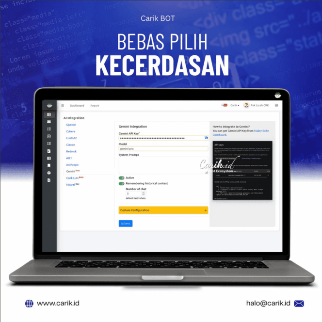 
					Carik Bot Meluncurkan Intelligence Dashboard LLM untuk Merevolusi Kecerdasan Chatbot