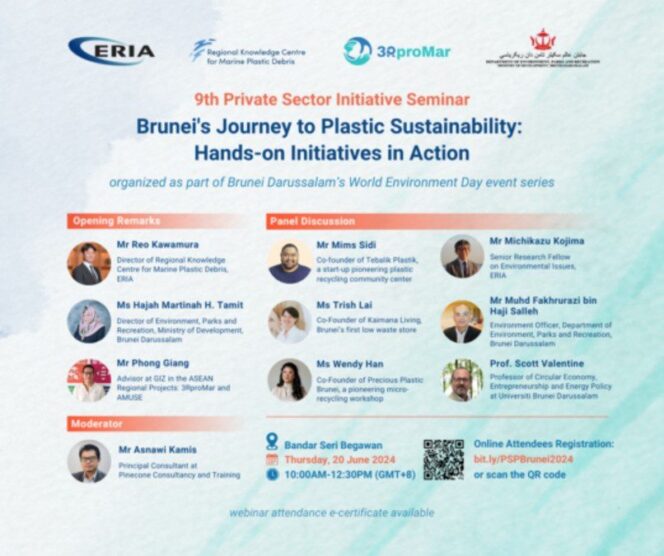 
					Registration Open for Webinar on Private Sector Initiatives to Reduce Marine Plastics “Brunei’s Journey to Plastic Sustainability: Hands-on Initiatives in Action”