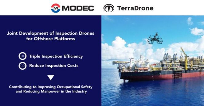
					MODEC dan Terra Drone Menandatangani Perjanjian Penelitian dan Pengembangan Bersama untuk Meningkatkan Inspeksi Platform Lepas Pantai dengan Teknologi Drone Canggih