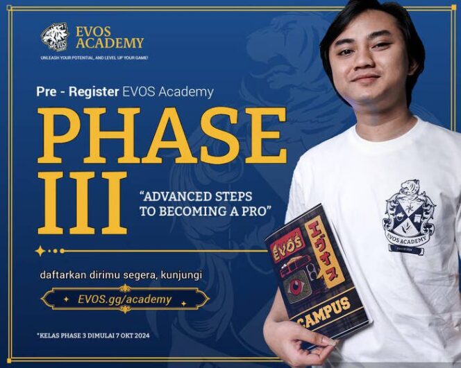
					EVOS Academy Fase 3 Resmi Dibuka: Wujudkan Impian Menjadi Pro Player Esports!