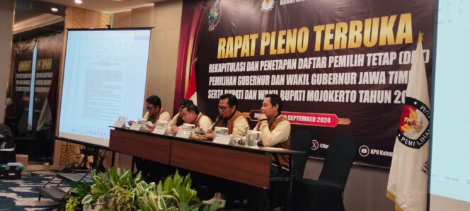 
					KPU Kabupaten Mojokerto Tetapkan 845.655 Pemilih dalam DPT Pilkada Serentak 2024