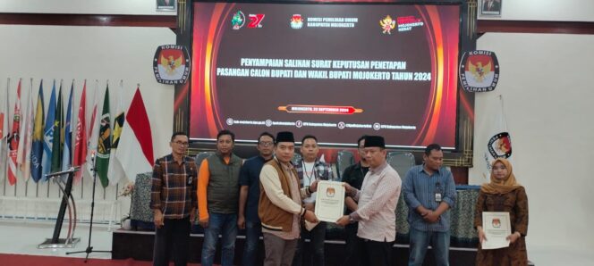 
					KPU Kabupaten Mojokerto Tetapkan 2 Paslon Pilkada 2024